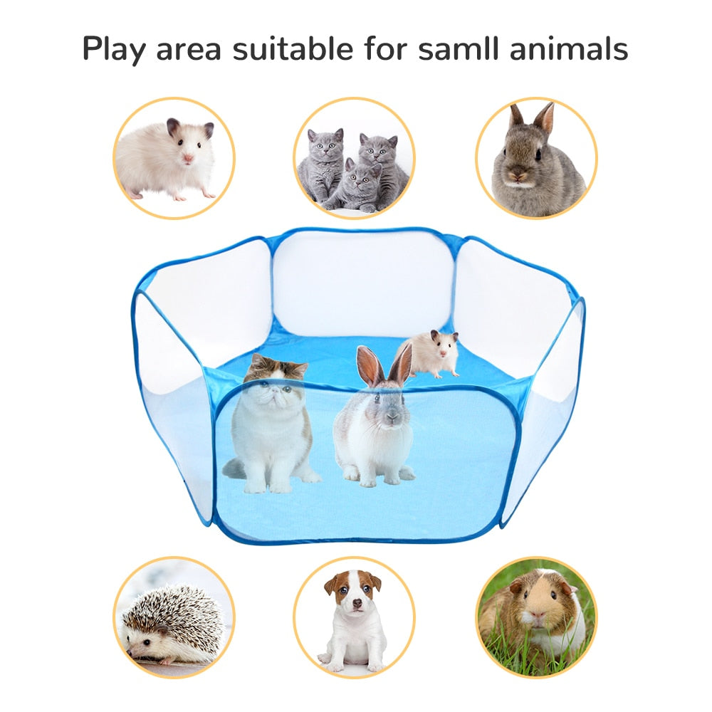 Portable  Open Indoor / Outdoor Small Animal Cage Game