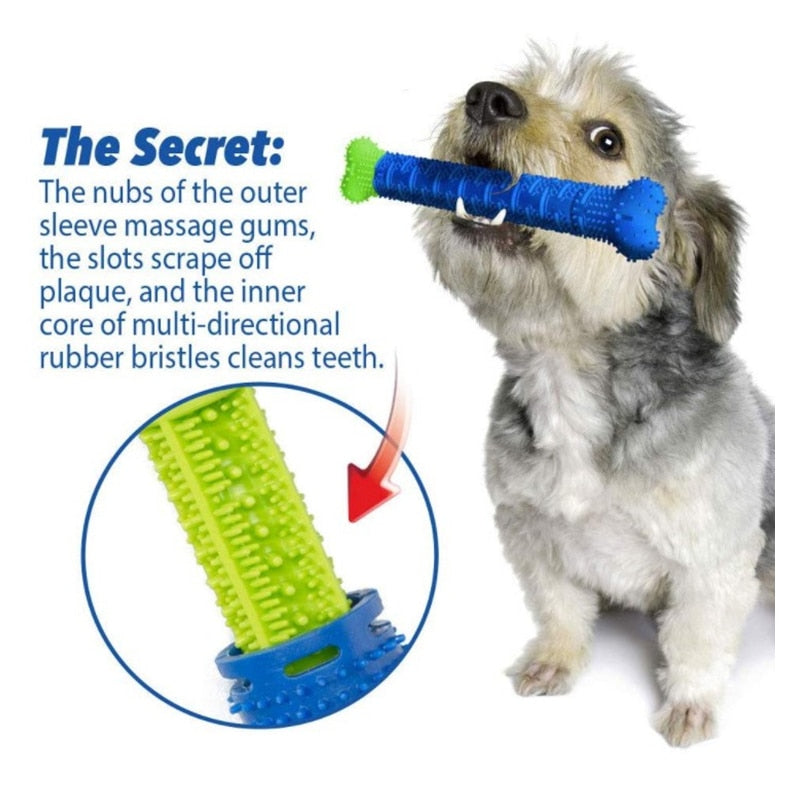 Soft Rubber Teeth Cleaning Dot Massage Toothpaste for Small dogs Pets Toothbrushes